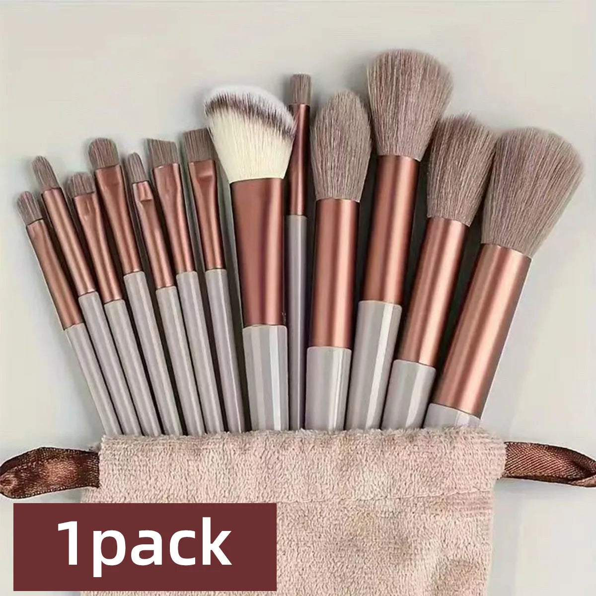 13PCS Green/Pink Makeup Brush Set With Soft Bristles For Easy Carrying Suitable For Beginners And Professional Makeup Artists