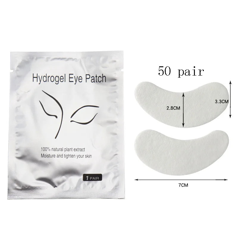 50/100/200 Pairs Eyelash Pad Gel Hydrogel Eye Patch Grafting Under Eye Paper Sticker Fox Wraps Eyelash Extension Makeup Tools