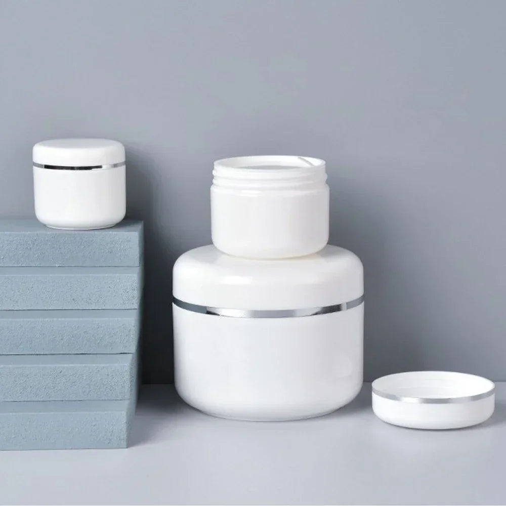 향수 20/30/50/100/150/250ML Refillable Bottles Travel Face Cream Lotion Jar Cosmetic Container White Plastic Empty Makeup Jar Pot