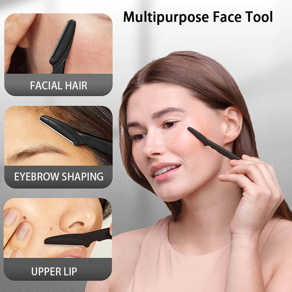 Eyebrow Razor Set Multipurpose Face Razors For Women and Men Dermaplaning Tool  Easy To Use Cutter Shaver Blades Makeup Tools