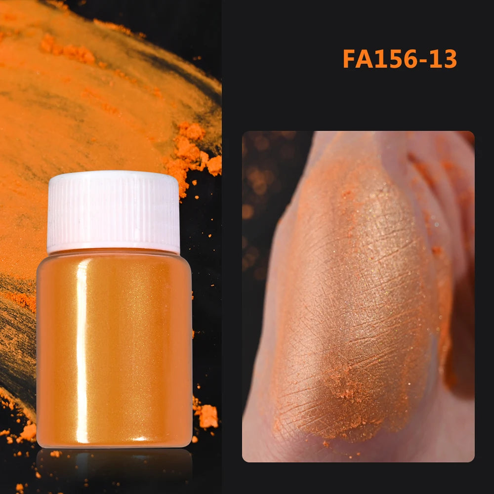 10g/Bottle White/Pink Pearlescent Nail Art Powder Sparkly Mermaid Chrome Pearl Pigment Aurora Manicure Mica Mineral Rubbing Dust