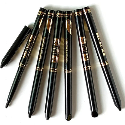 1/2/5/12pcs Waterproof & Sweat-Proof Black Eyeliner Pencil Eye Liner Gel Pen Long-Lasting Anti-smudging for Bold Eye Makeup