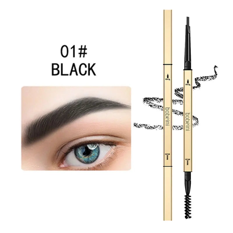 6-color small gold eyeliner pen - double-ended long-lasting eyeliner, waterproof and non-marring eyeliner, brush-style eyeliner