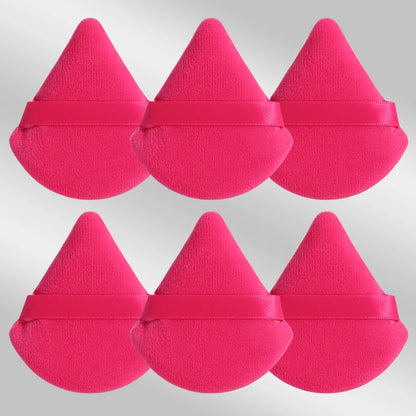 6 Pcs New Triangular Sponge Puffs with a Soft Skin Friendly and Delicate Makeup Feel Suitable for Home or Travel Use