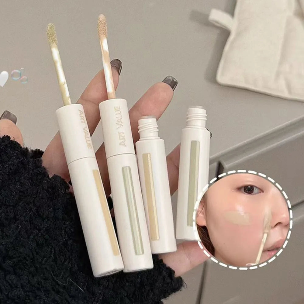 Dual End Concealer Stick Pink Liquid Brightening Contour Pen Correcting Penfor Under Eye & Face Sculpting Full Coverage Makeup