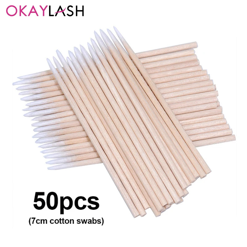 Okaylash Disposable Glitter Eyelash Extension Cleaning Brushes Crystal Micro Lip Gloss Applicator Shining Cleaner Makeup Tools