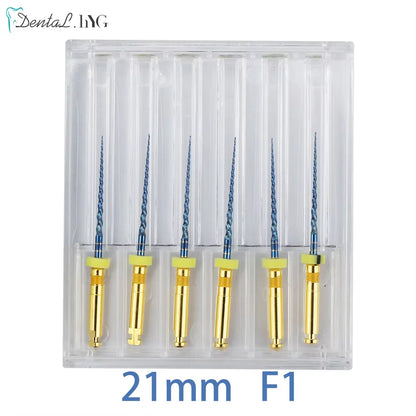Dental Root Canal File Gold Endo Rotary Super Files Golden Endodontic Files 21mm 25mm Nickel Titainium Instrument Dentistry