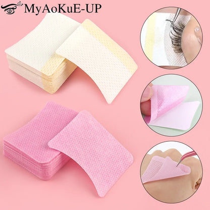40/200Pcs Disposable Cotton Eyelashes Patch Sticker For Removing Eyelashes Under Eye Paper Patches Cleaning Tool Makeup Supplies