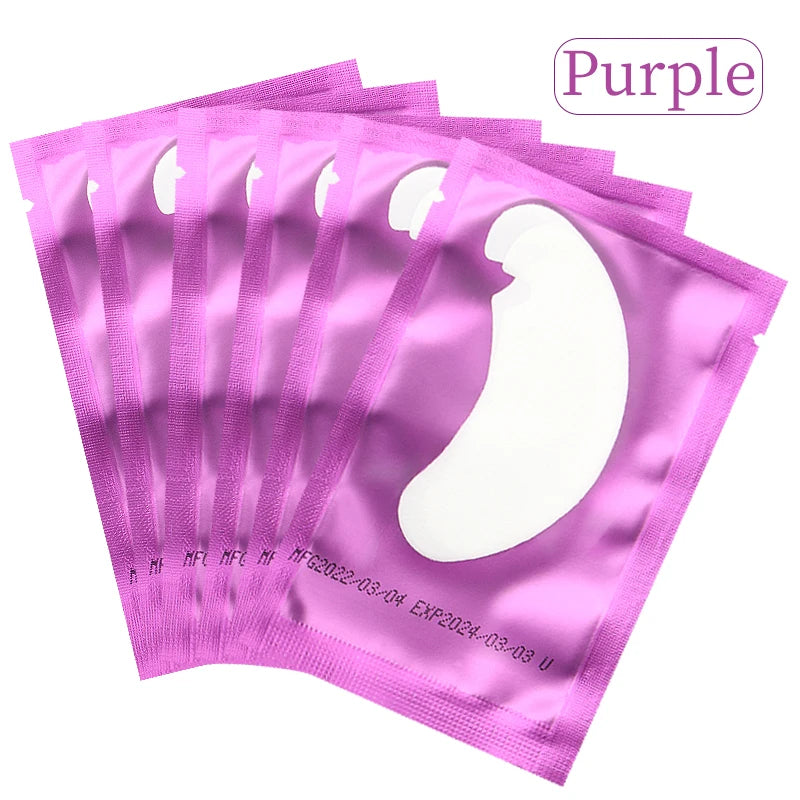 50 Pairs Eyelash Extension U-shaped Incision Gel Paper Patches Grafting False Lashes Under Eye Pad Stickers Tips Makeup Tools
