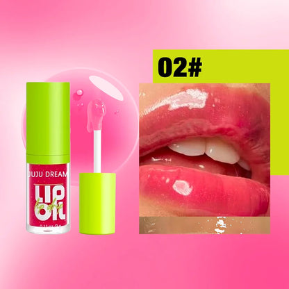 6 Colors Tinted Lip Oil Gloss, Moisturizing Shiny Finish, Waterproof Long-Lasting, Easy Apply, Xmas & Halloween Makeup, Unisex