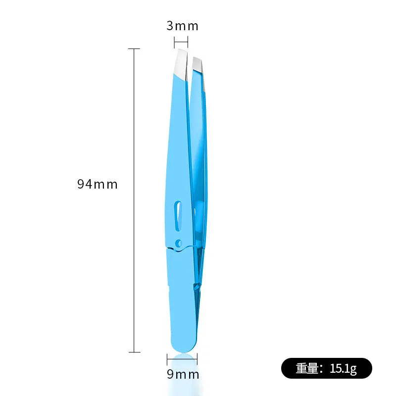 Colorful Stainless Steel High-Quality Eyebrow Tweezer Hair Beauty Fine Hairs Puller Slanted Eye Brow Clips Removal Makeup Tools