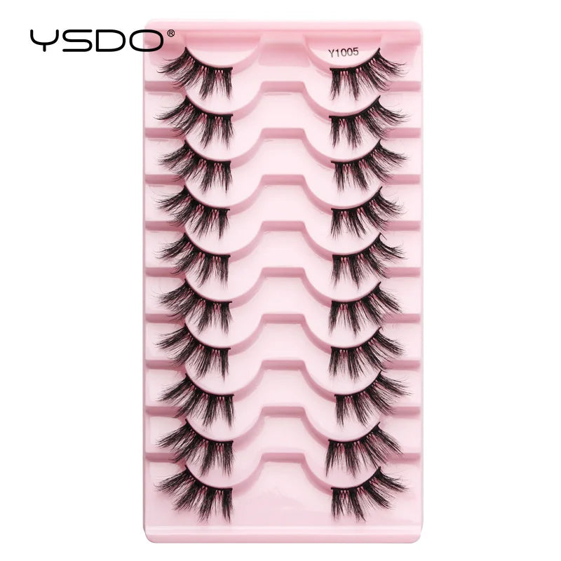 Half Eyelashes 5/10/14/20 Pairs Natural Faux Mink Lashes Cat Eye Lashes Wispy Fluffy Eyelash Extension Makeup Manga False Lashes
