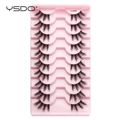 Half Eyelashes 5/10/14/20 Pairs Natural Faux Mink Lashes Cat Eye Lashes Wispy Fluffy Eyelash Extension Makeup Manga False Lashes