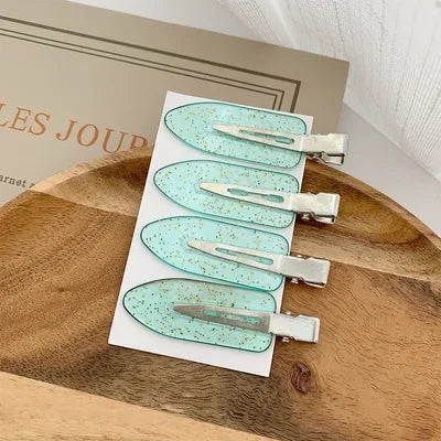 4 Pcs Seamless No Bend Hair Clips Barrettes No Mark Pin Curl Clip Makeup No Crease Hair Clip Hair Styling Bang Clips New Color
