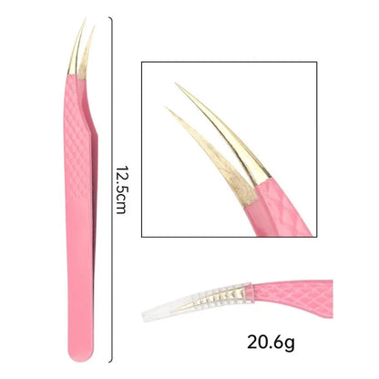 1 Pcs Eyelashes Tweezers For Lash Extension Stainless Steel High Precision Anti-static Tweezers Makeup Tools Eyelash Extensions