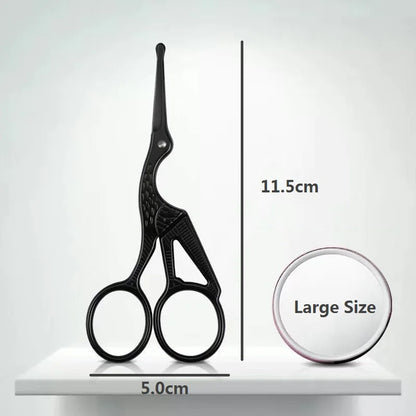 Facial Hair Scissors Rounded Professional Stainless Steel Mustache Nose Hair Beard Eyebrows Eyelashes Trimming Clippers