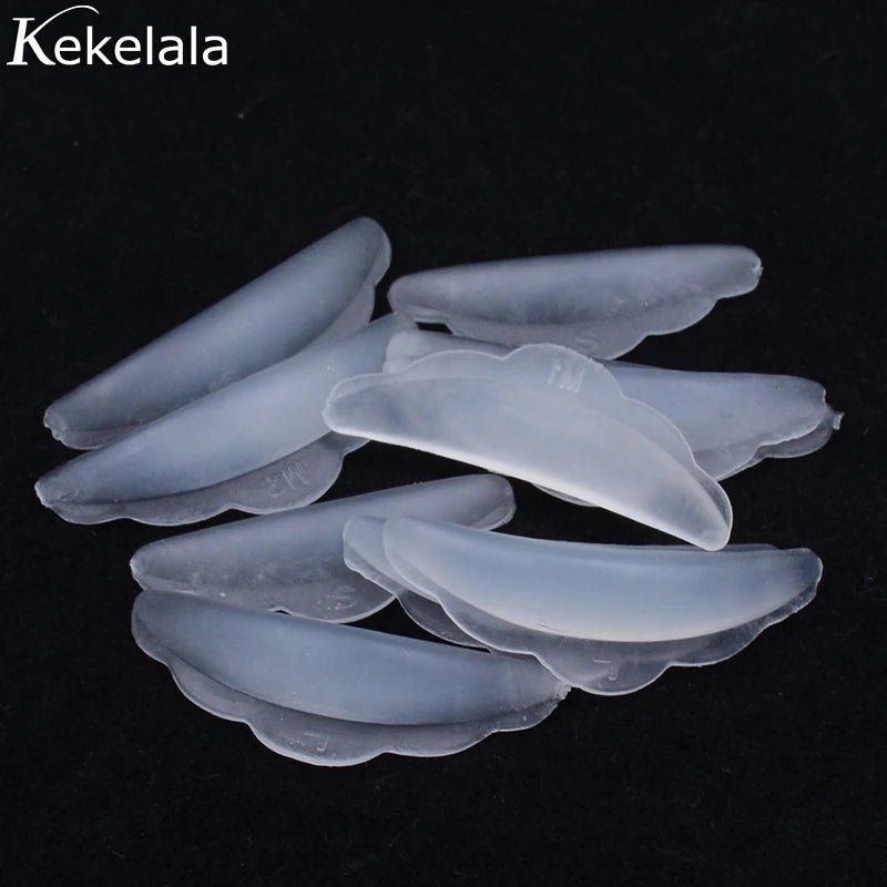 10Pcs Reusable Eyelash Lifting Kit Silicone lamination Pad Eyelash Perm Rods 3D Eyelashes Extension Curler Pad Makeup Tool