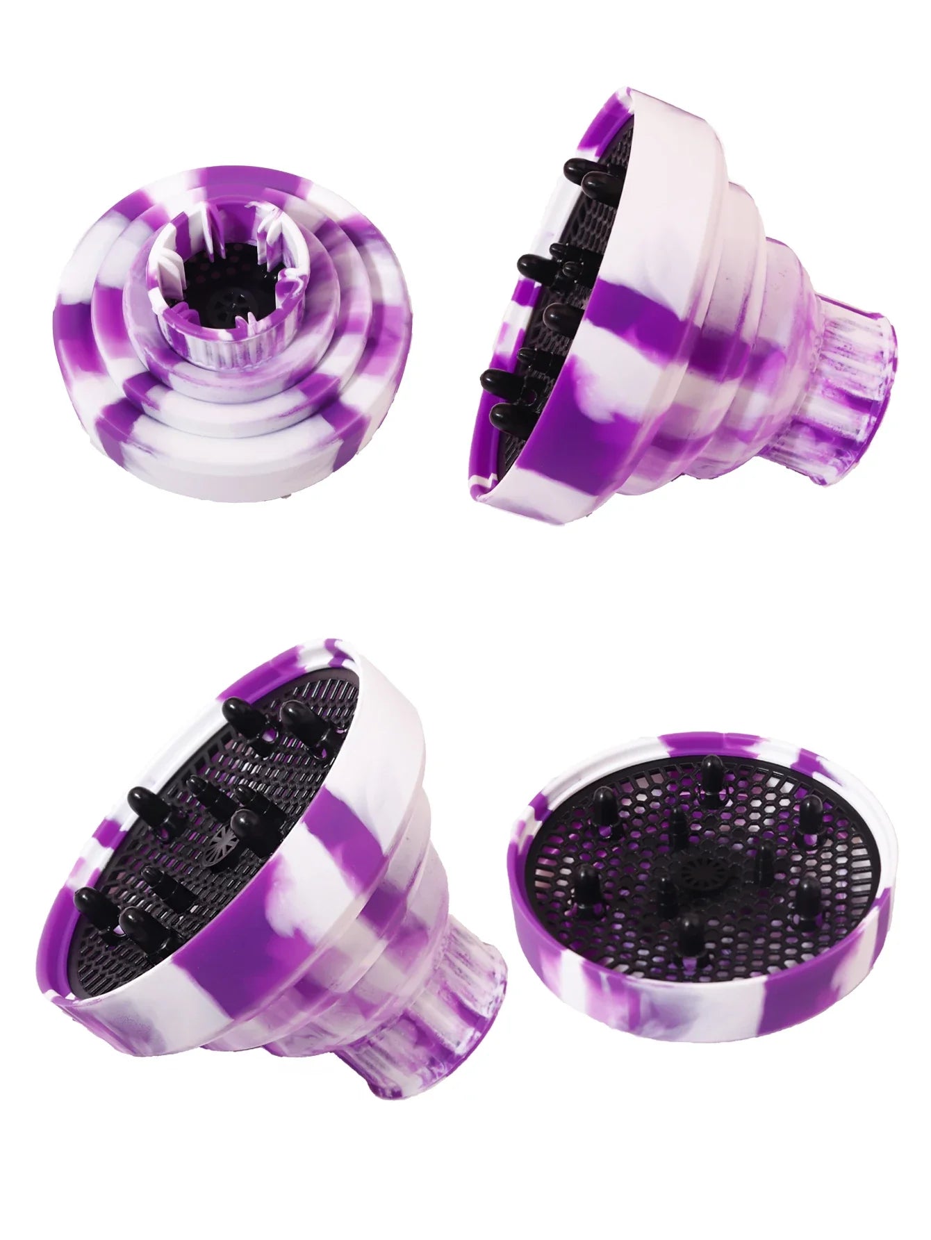 1 silicone hair dryer cap, suitable for hair dryers with an outer diameter of 3.5 cm to 5 cm, used for styling and curling hair