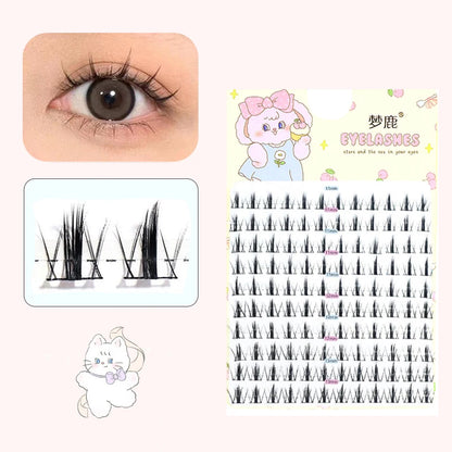10 Pairs Fairy False Eyelashes Little Devil Individual Lashes Extension Naturally Heat Bonded Cluster Lashes Makeup Tools