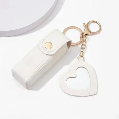 Portable Lipstick Mouth Red Envelope Gift Coin Purse Keychain Lipstick Mini Storage Bag Change Fashion Storage Box with Mirror