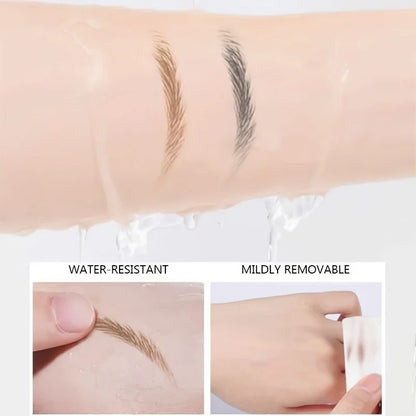 2 Point Wild Eyebrow Pencil Long-Lasting Easy Grip Waterproof Thin Liquid Silkworm Brow Pen Korean Makeup for Eyebrow Tattoo