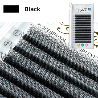 Yelix Single Tip 2D Y Shape Lashes Hand Woven Premium B C D L M Natural Eyelashes Extension Supplies Makeup Mesh Net Cross Lash