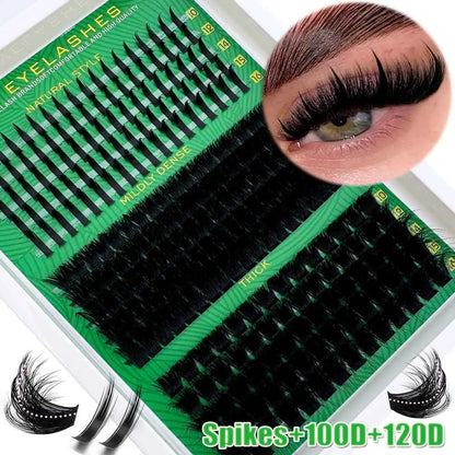 300D-60D Lash Clusters D Curl Natural Individual Lashes Extension Thick Makeup Soft Lashes Enlarged Eye Comfortable DIY At Home