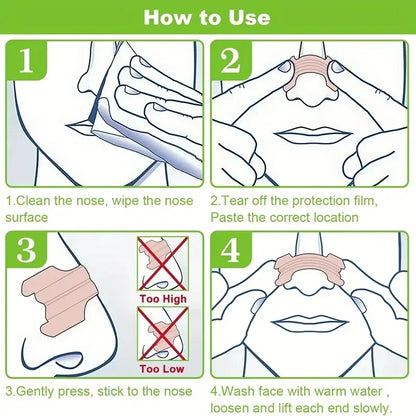 10/50PCS Breath Nasal Strips Right Aid Stop Snoring Nose Patch Good Sleeping Patch Product Easier Breath Sleep Aid Decive