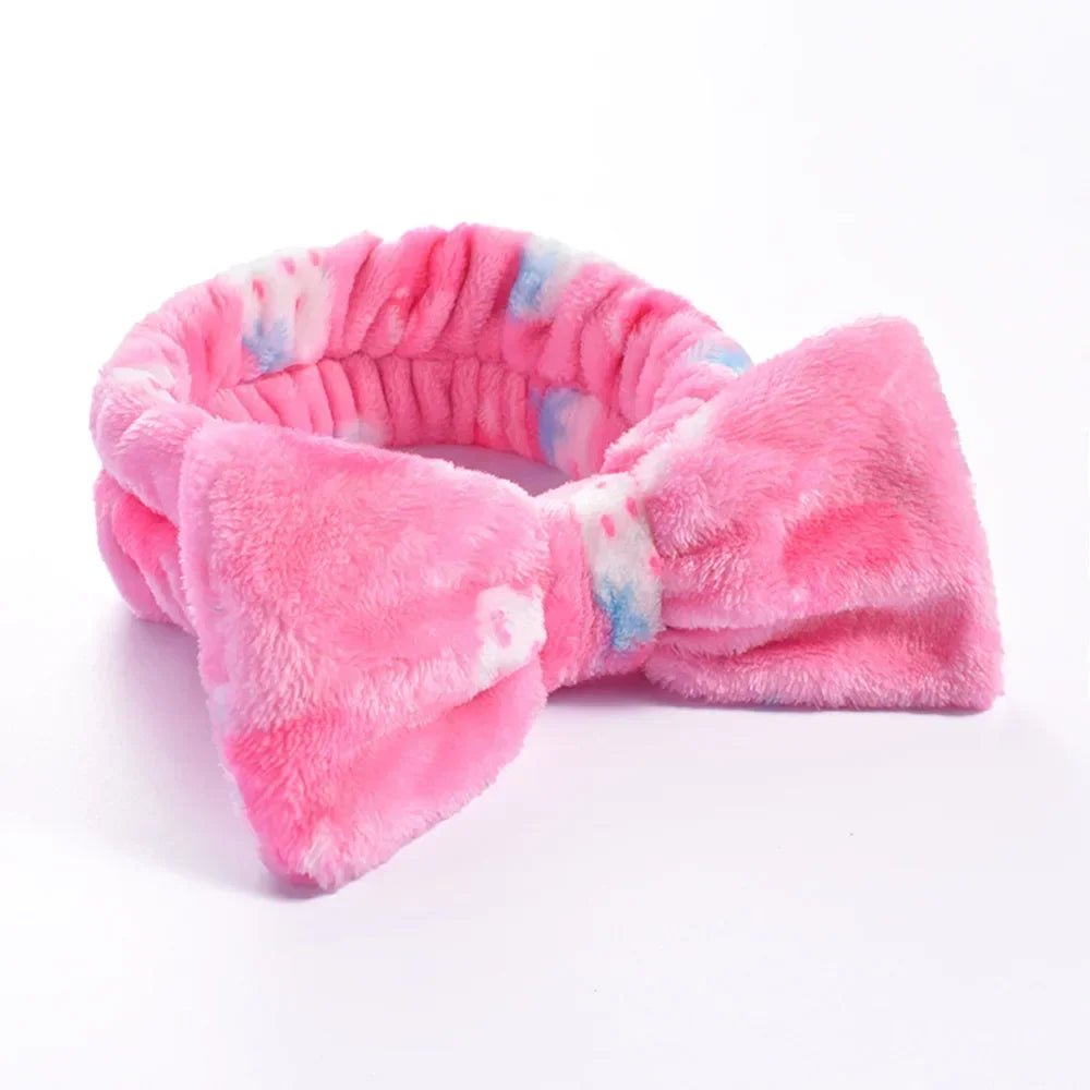 Women Makeup Coral Fleece Headband Wash Face Soft Hair Holder Elastic Top Knot Hairbands Girl Headwear Hair Accessories