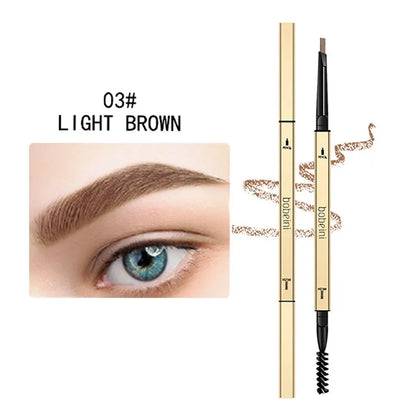 6-color small gold eyeliner pen - double-ended long-lasting eyeliner, waterproof and non-marring eyeliner, brush-style eyeliner