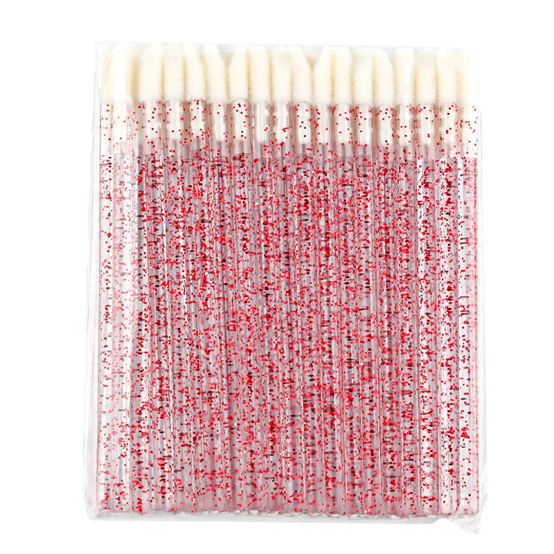 YSDO 5/50 PCS Crystal Lip Brushes Makeup Eyelash Extension Mascara Applicator Lipstick Wands Lip Brush Cosmetic Tools