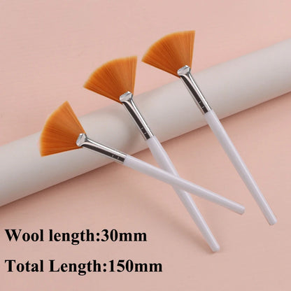 Practical Facial Brushes Fan Makeup Brushes Portable Mask Brush Cosmetic Tools for Women Flexible Facial Soft Mask Applicator