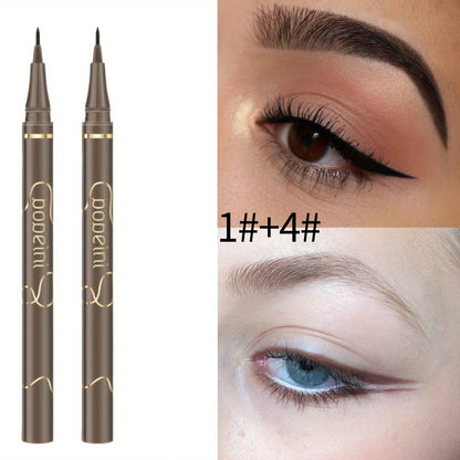 Waterproof Quick-drying Liquid Eyeliner/ultra-fine Matte Black Brown/long-lasting Silkworm Eyeliner/eye Makeup/gifts