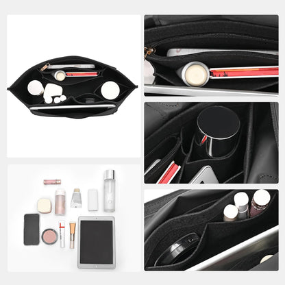 Felt Insert Bag Fits For Handbag Liner Bag Felt Cloth Makeup Bag Support Travel Portable Insert Purse Organizer