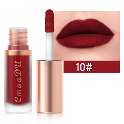 CmaaDu 12Color Long-Lasting Lip Sense Color Makeup Waterproof  Lipsticks Matte Velvet Lip Gloss