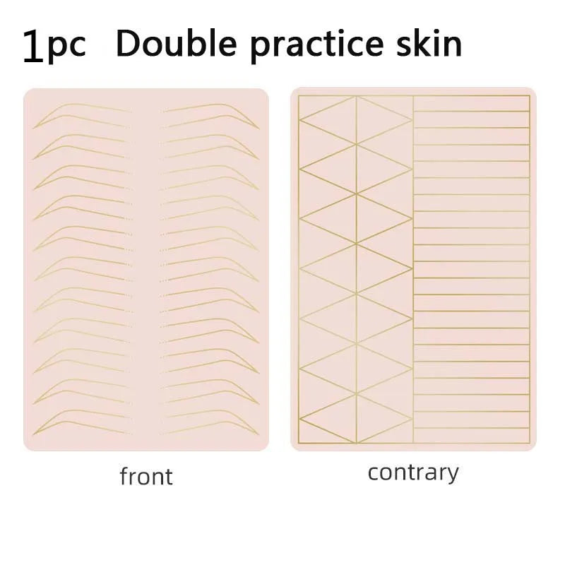 Tattoo Microblading Permanent Makeup Brows Thick Silicone Eyebrows Tattoo Latex Sheet Double Side Practice Skin
