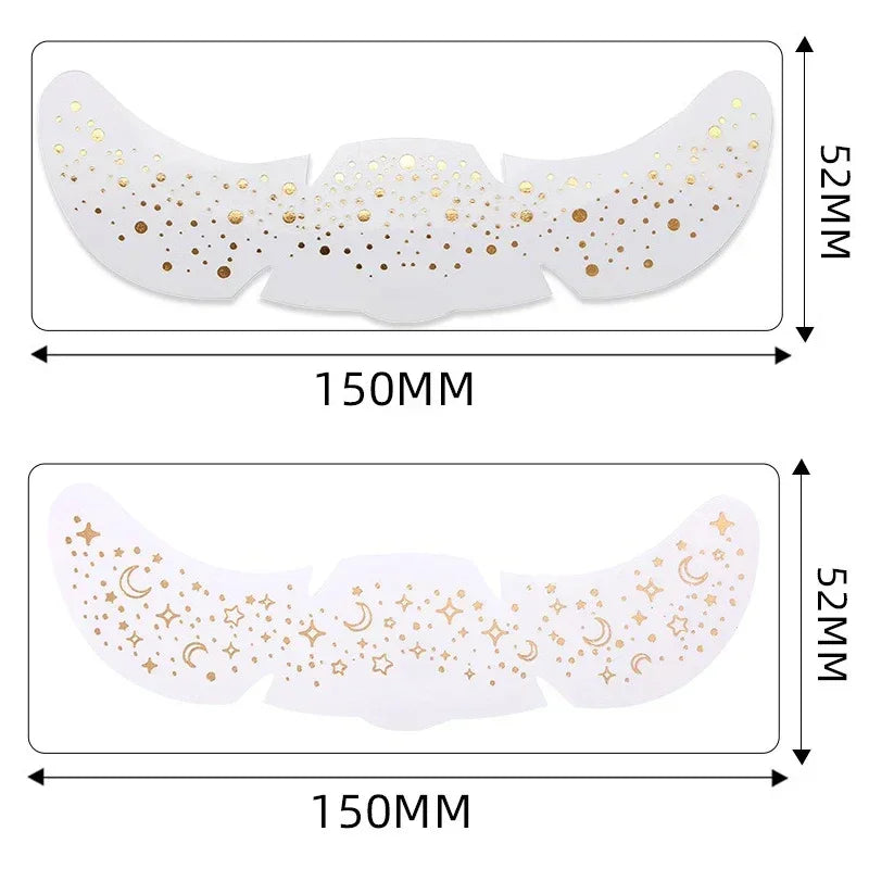 6 Sheets Hot Stamping Freckles Makeup Patches Glitter Gold Fake Freckles Temporary Tattoo Stickers for Dance Music Party Makeup