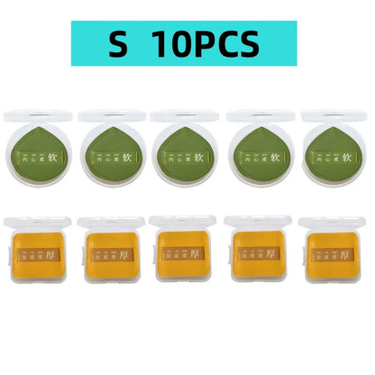 YS0080-100-Point Cotton Cushion Puff - Makeup Artist Grade, Non-Powder Absorbing, Thick Q-Elastic, Dry/Wet Dual-Use