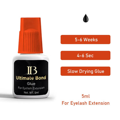 1 Bottle Original IB Super Plus Glue for Eyelash Extensions 5ml Korea Professional IB Gold Wine Red Cap Glue Makeup Tools Shop