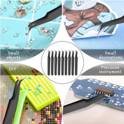 Pliers Stainless Steel Precision Electronic Components Jewelry Sequins Pliers Eyelashes Nails Bird's Nest Hair Pliers