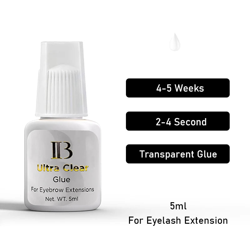 1 Bottle Original IB Super Plus Glue for Eyelash Extensions 5ml Korea Professional IB Gold Wine Red Cap Glue Makeup Tools Shop