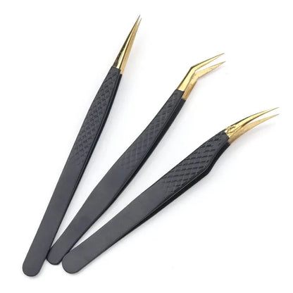 1pcs Makeup Eyelash Tweezers High Precision Clip Nail Drill Eyelash Eyebrow Stainless Steel Tweezers Woman Beauty Tools