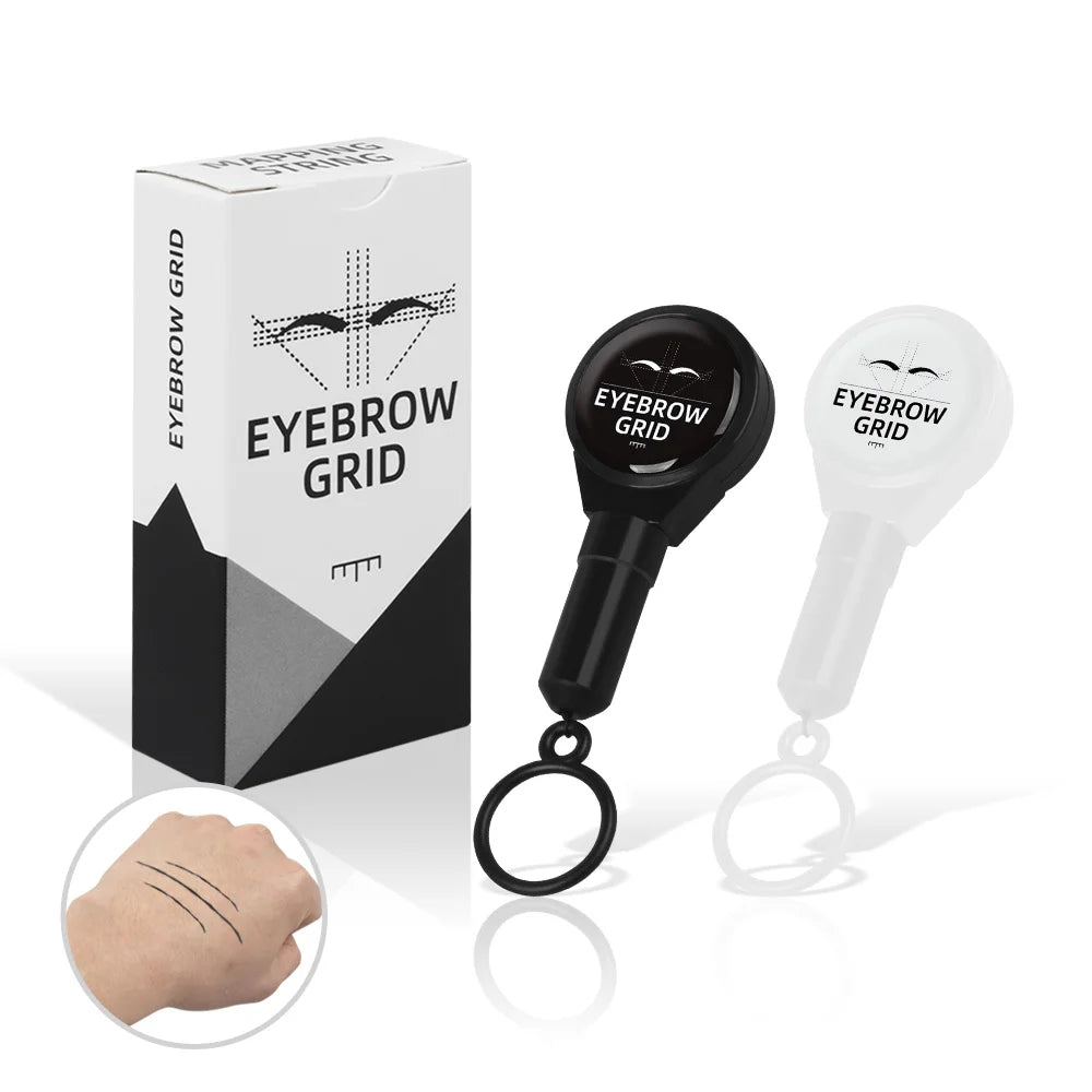New Stretchable Mapping Pre-ink String Microblading Eyebrow Makeup Dyeing Thread Semi Permanent Eyebrows Grid Measuring Tools