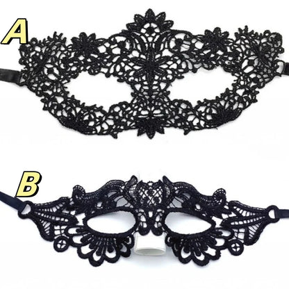 Sexy Women Black Lace Floral Eye Mask Masquerade Prom Face Mask Princess Queen Party Makeup Cosplay Nightclub Lace Mask Props