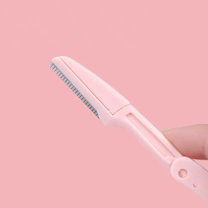 3pcs Fold Eyebrow Trimmer Scissors Hair Remover Eyebrow Comb Razor Eyebrow Clip Makeup Tools Face Razor for Women