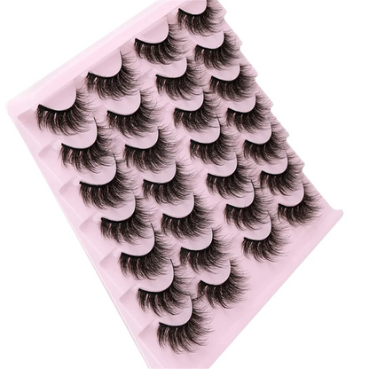 14 Pairs 3D Mink Lashes Faux Mink Fluffy Lash Soft Full Thick Wispy Eyelash Dramatic False Eyelashes Makeup