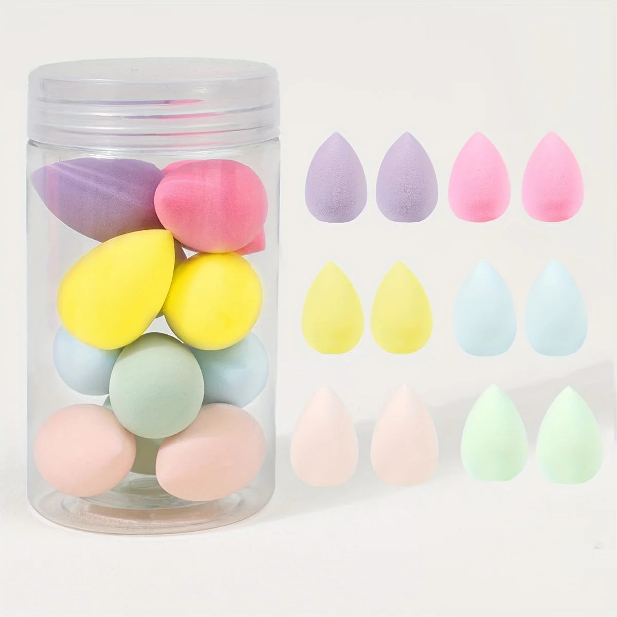 12pcs Mini Makeup Sponges - Soft, Latex-Free for Flawless Foundation Application, Wet & Dry Use, Alcohol-Free