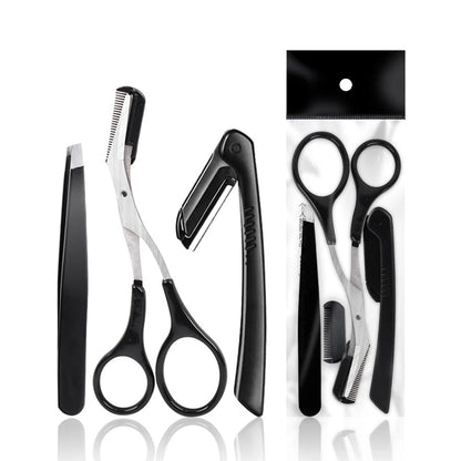 3-11PCS Eyebrow Trimmer Set Scissors Tweezers Eyebrow Razor Scraping Eyebrow Comb Razor Eyebrow Clip Makeup Tools Sets