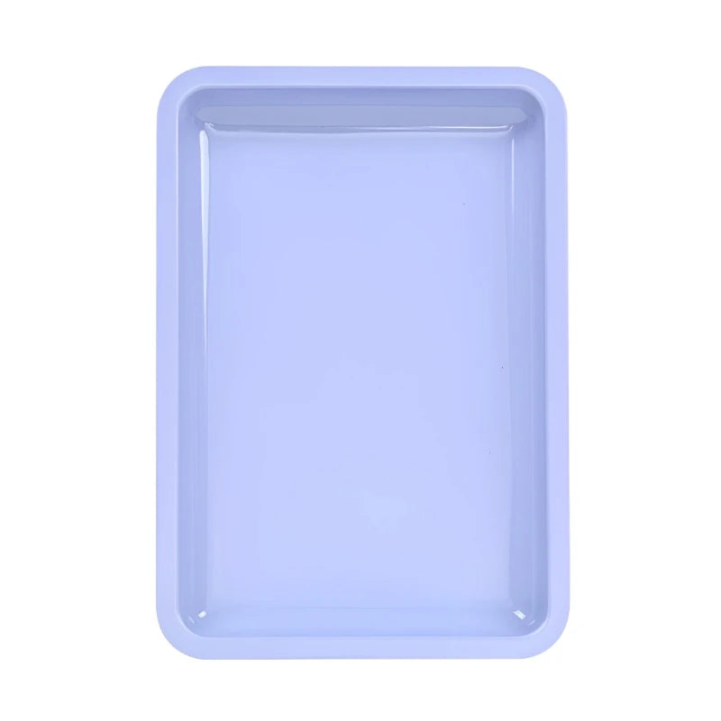 Square Stainless Steel Cosmetic Tray Eyelash Tools Tray Nail Art Equipment Plate False Nails Dish Tool Makeup Table Storage