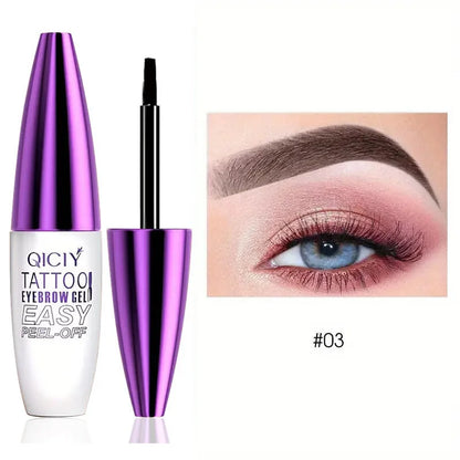 Tear off eyebrow gel, long-lasting color fixing, waterproof and sweat proof, natural makeup effect, suitable for beginners